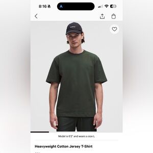 Lululemon Men's Dark Green Crew Neck Shirt